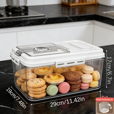 Aeelleea Large Airtight Bread Storage Container with Time Recording Lid, Bread Box for Kitchen Countertop, Bread Keeper Holds Loaf, Toast & Cookies — фото 8