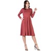 24seven Comfort Apparel Womens Midi Length Pocket Dress - 2 of 4