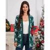 Clearlove Women’s Ugly Christmas Cardigan Jacket Long Sleeve Open-Front Holiday Coat - 2 of 4