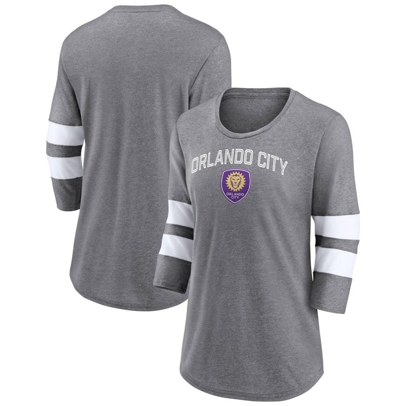 MLS Orlando City SC Women&#39;s 3/4 Sleeve Triblend Goal Oriented T-Shirt, 1 of 4
