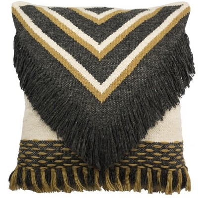 Elettra Pillow - Charcoal/Gold - 20"X20" - Safavieh