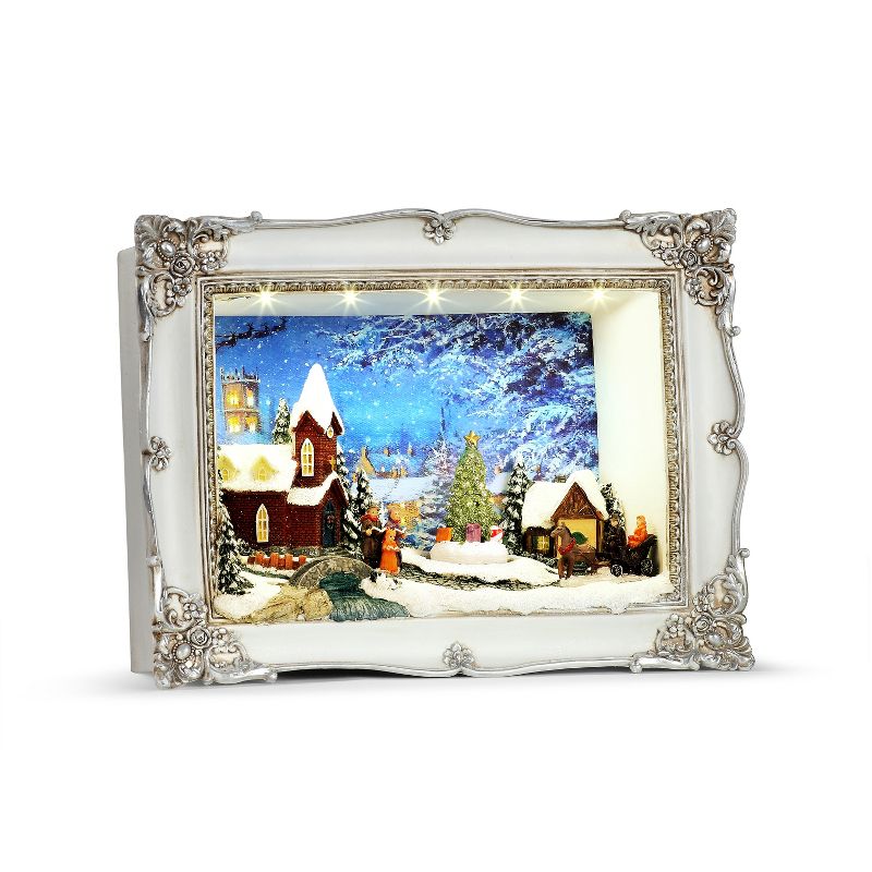 Mr. Christmas Animated Shadow Box Scene Animated Musical Christmas Decoration - Church, 1 of 6