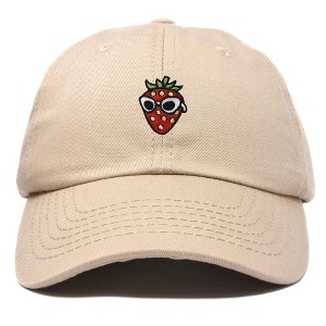 Dalix Strawberry Embroidered Cap Cotton Baseball Summer Cool Dad Hat Womens - 1 of 4