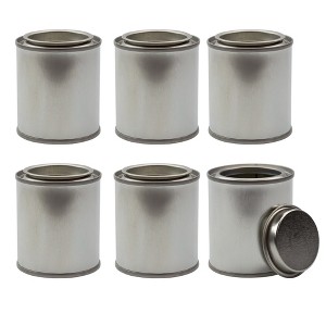 Cornucopia Brands Metal Paint Cans w/ Lids, 6pk; Empty Unlined Mini Paint / Solvent Pails - 1 of 4