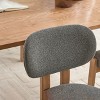 NicBex Set of 2 Mid-Century Linen Dining Chairs with Rattan Back & Metal Legs, Upholstered Side Chairs for Kitchen Dining Room - 4 of 4