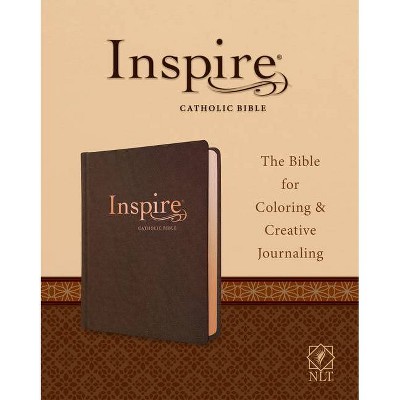 Inspire Catholic Bible NLT (Leatherlike, Dark Brown) - Large Print (Leather Bound)