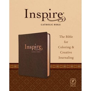 Inspire Catholic Bible NLT (Leatherlike, Dark Brown) - Large Print (Leather Bound) - 1 of 1