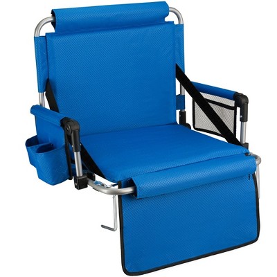 Besunbar 1pcs Stadium Seat for Bleachers with Back Support and Wide Padded Cushion  Stadium Chair - Includes Shoulder Strap and Cup Holder, Blue - Yahoo  Shopping