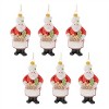 Glass Baking Santa Ornament (Set of 6) - 3 of 3