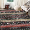Washable Modern Farmhouse Living Room Bedroom Area Rug, Floral Print Non Slip Floor Carpet for Home Office - 3 of 4