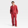 Men's Flannel Pajama Set - Goodfellow & Co™ Red Stripe - 3 of 4