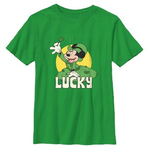 Boy's Mickey & Friends Lucky Clover T-Shirt - 1 of 4