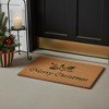 HomeRoots 17" X 29" Brown And Dark Green Christmas Merry Christmas Outdoor Coir Door Mat - 2 of 4
