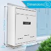 Locking Wall Mount Mailbox for Secure Mail Delivery with Durable Steel Construction, Weather-Resistant, Easy Installation - 3 of 4