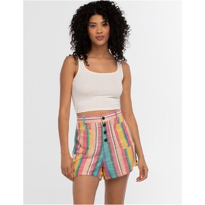 Hurley Womens Button Front Casual Walking Shorts - 1 of 4