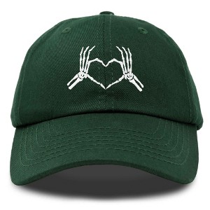Dalix Heart of Bones Embroidered Cotton Dad Hat Adjustable Baseball Cap Womens - 1 of 4