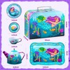 Joyfy Kid Tea Set, Mermaid Tea Set for Toddlers , Tea Party Pretend Play Set, Kitchen Toy and Birthday Gift for Little Girls Ages 2 3 4 5 6 Years Old - 2 of 4