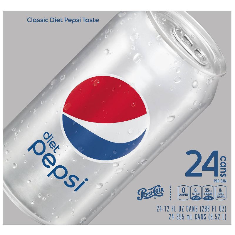 Diet Pepsi Soda - 24pk/12 fl oz Cans, 4 of 5