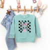 The Juniper Shop Checkered Groovy Bunny Toddler Graphic Sweatshirt - 2 of 2