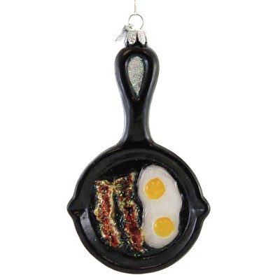 Noble Gems 5.5" Frying Pan Bacon Eggs Breakfast Skillet  -  Tree Ornaments