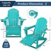 Adirondack Rocking Chair with Retractable Ottoman and Cup Holder, All Weather HDPE Folding Adirondack Chair,Fire Pit Chair for Porches, Patios - 4 of 4