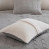 Okak All Size 3-Piece Thickened Knit Chenille Bed Comforter Set with Pillow Shams,Comfortable Lambswool Quilt Bedding Sets,Machine Washable - 4 of 4