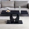 KIGFTSOD Modern Minimalist MDF Pattern Sticker Rectangular Coffee Table, Faux Marble Top Coffee Table - 2 of 4