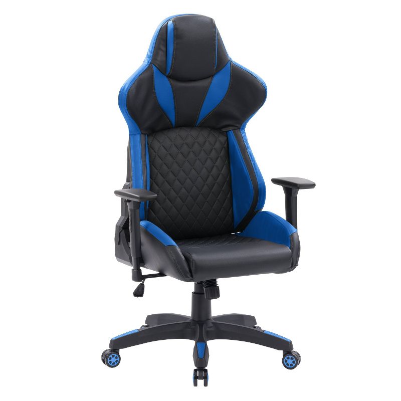 Nightshade Gaming Chair Black and Blue - CorLiving, 4 of 9