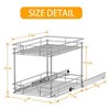 LOVMOR Pull Out Cabinet Organizer and Storage (17" W x 21" D) 2-Tier Pull Out Shelf Storage for Kitchen Base Cabinet Silver - 4 of 4