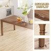 Lirago,78" Rectangular Dining Table - Industrial Style Kitchen Table Seats 6, Black & Wood Grain - 4 of 4