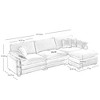NicBex L-Shaped Corduroy Sectional Sofa,3-seater Couch with Ottoman for Living Room,Apartment,Office - 3 of 4