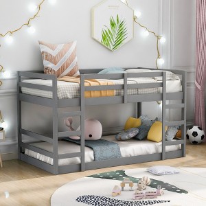 Lycvki Solid Wood Bunk Bed with Ladder - 1 of 4