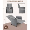 Recliner Chair, PU Leather Reclining Sofa with Lumbar Support,Home Theater Seating with Padded Seat Backrest, Comfy Lounge Chair for Living Room - 4 of 4