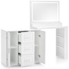 Ridstar 59.1 in. W Makeup Vanity Desk with Mirror, 3 Drawers and 2 Cabinets For Bedroom-White - 3 of 4
