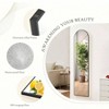 Black Arched Mirror, 59x16 Inch Full Length. Thin Aluminum Frame for Hanging or Leaning in Bedroom or Dressing Room - 4 of 4
