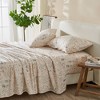 100% Turkish Cotton Vintage Printed Flannel Sheet Set - Patina Vie - 4 of 4