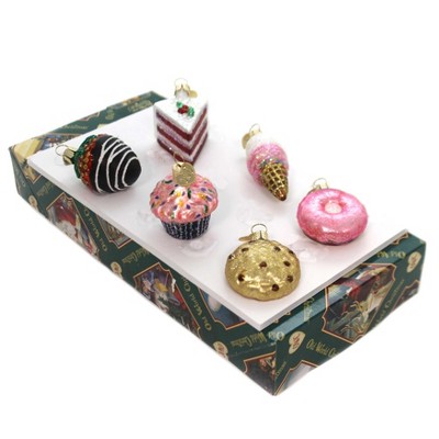 Old World Christmas 1.75 In Mini Dessert Set Donut Cake Ice Cream Ornament Tree Ornaments