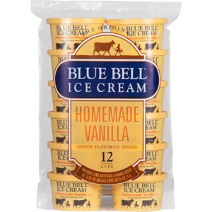 Blue Bell Homemade Vanilla Ice Cream Cups - 36oz/12ct - 1 of 4