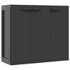 vidaXL Outdoor Storage Cabinet Black 38.2"x14.6"x33.5" PP - 2 of 4