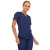 MediChic Scrubs for Women's V-Neck Scrub Set with Six Pocket Cargo Jogger Pants with 4-Way Stretch - 3 of 4