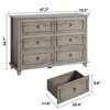 Dresser for Bedroom, 6 Drawer Dresser, Wood Dressers & Chests of Drawers - 3 of 4