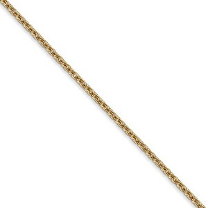 Black Bow Jewelry 1.95mm 14k Yellow Gold Polished Round Cable Chain Necklace - 1 of 4