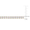 EVERLY JEWELRY | Yellow Plated Sterling Silver 33.00 CT TGW Created White Sapphire Necklace, 17-inch - 2 of 4