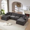MYINDA 137'' Oversized 6-Seater Sectional Sofa, Chenille Cloud Couch for Living Room, Apartments, Offices - 4 of 4