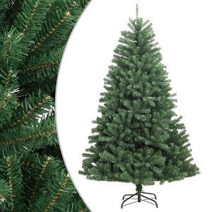 vidaXL Artificial Hinged Christmas Tree with Stand Green 82.7 in. - 1 of 4