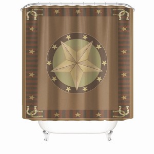 Retro Stars Shower Curtains for Bathroom Waterproof Fabric Bath Curtain Durable Soft Stylish Bathroom Decor 72x72 Inch - 1 of 1
