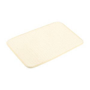 Unique Bargains Microfiber Ultra Absorbent Fast Drying Reversible Dish Drying Mat 19.69" x 14.97" Yellow 2 Pcs - 1 of 4