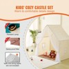 Kids Play Tent with Mat & Hanging Light, Indoor/Outdoor Yurt Tent - 2 of 4