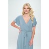 WEST K Women's Georgia Faux Wrap Dress with High-Low Hem and Tie Waist - 3 of 3