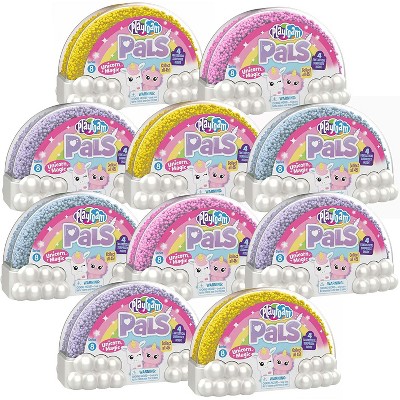 Educational Insights Playfoam Pals Unicorn Magic, Party Pack of 10, Surprise Collectible Charm & Heart-Studded Locket, Sensory, Shaping Fun, Ages 5+